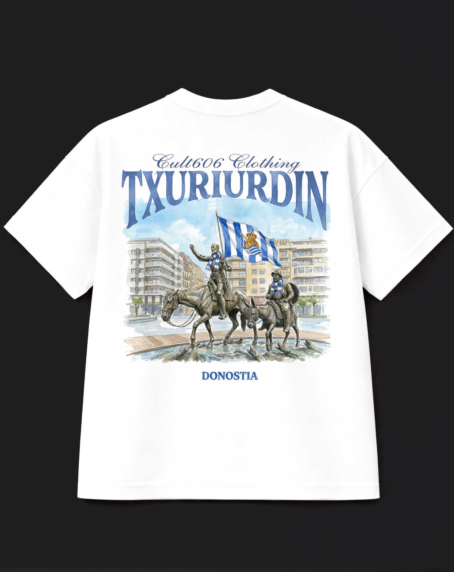 Camiseta Txuriurdin DON QUIJOTE Y SANCHO | Real x Cult606