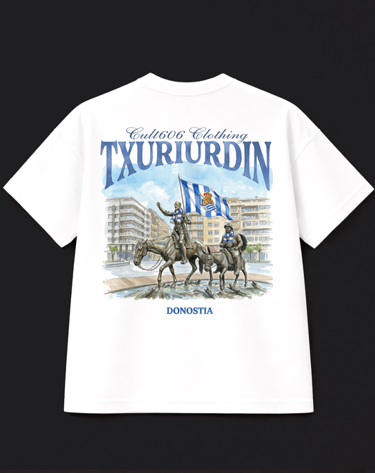 Camiseta Txuriurdin DON QUIJOTE Y SANCHO | Real Sociedad x Cult606